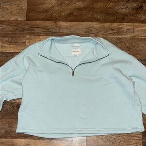 American Eagle Outfitters Light Blue Women's cropped sweater